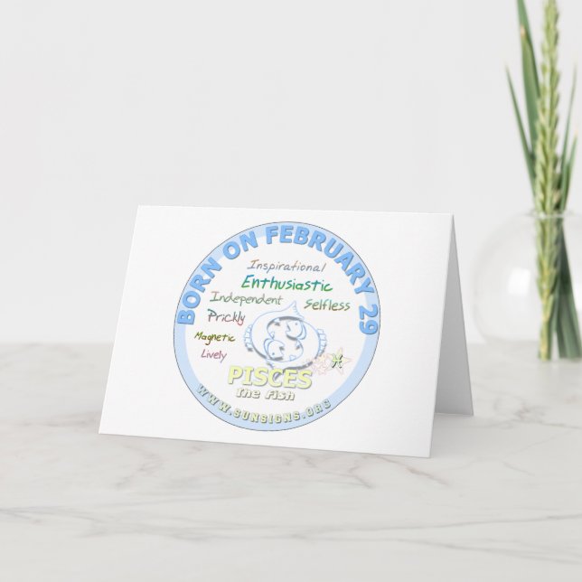 29 februari - Pisces Kort (Framsida)