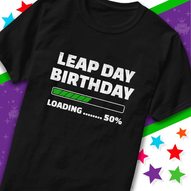 29 februari skottår födelsedag 50% Laddar skottdag T Shirt (Skapare uppladdad)