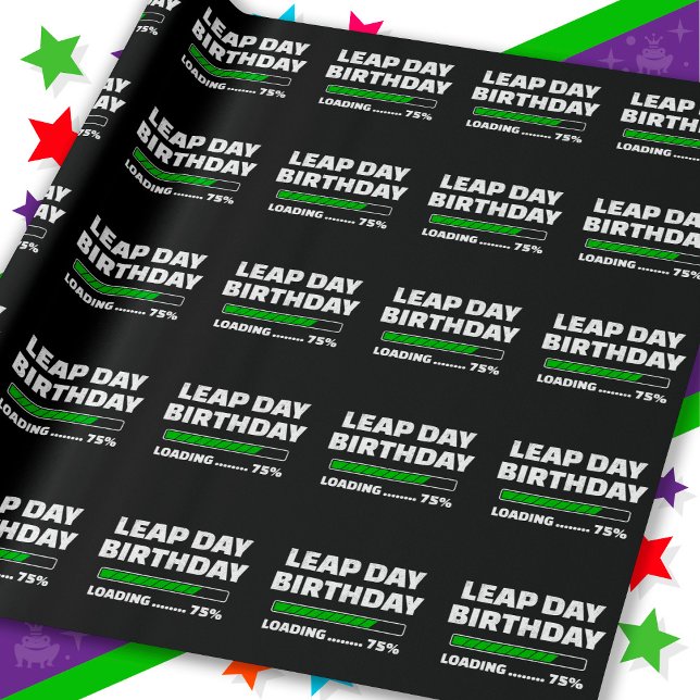 29 februari skottår födelsedag 75% Laddar skottdag Presentpapper (Skapare uppladdad)