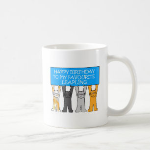 29 februari Tecknad Kaffemugg