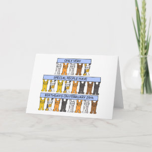 29 februari Tecknad Kort