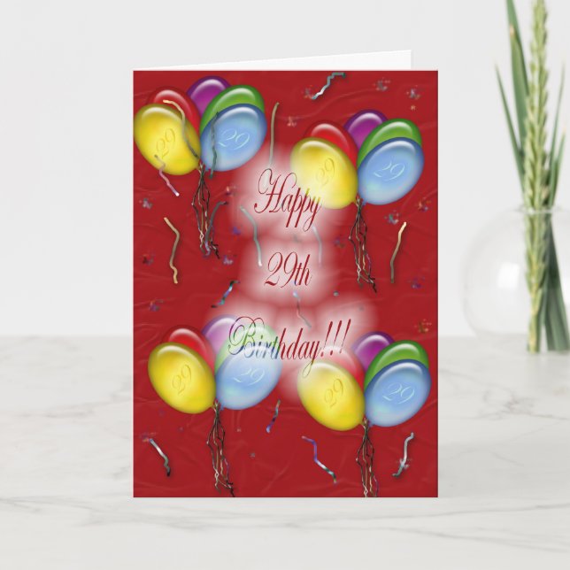 29 födelsedagskort kort (Framsida)