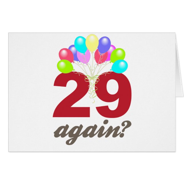 29 igen? hälsningskort (Framsidan Horizontal)