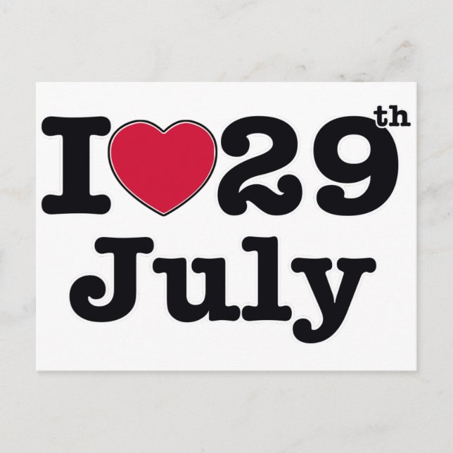 29 juli min födelsedag vykort (Framsida)