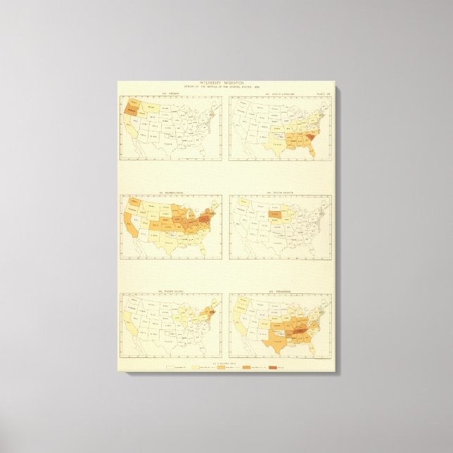 29 Mellanstatlig migration 1890 ORTN Canvastryck (Framsida)