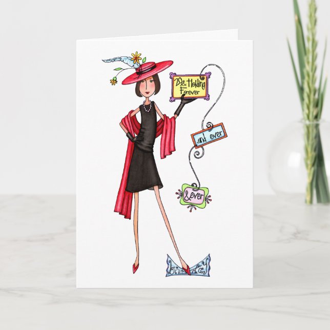 29 och hållande chic födelsedagkort kort (Framsida)