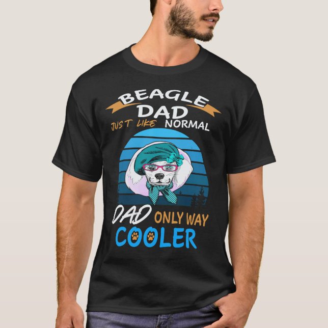 29 Pappa - Beagle Pappa Kylare Beagle T Shirt (Framsida)