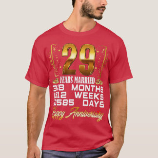 29 Years Married  Funny 29th Wedding Anniversary  T Shirt