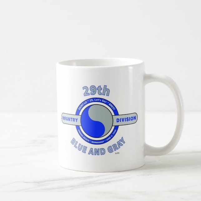 29TH INFANTERIUPPDELNING "BLÅTT OCH GRÅTT " KAFFEMUGG (Höger)