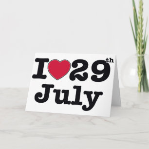 29th juli min dag av födelsedagen kort