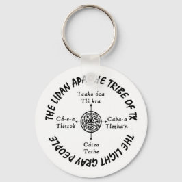 2,25-tums Basic Round Lipan Apache-Nyckelring Nyckelring