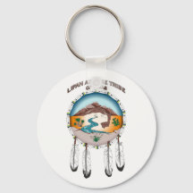 2,25-tums Basic Round Tribal Shield-Nyckelring