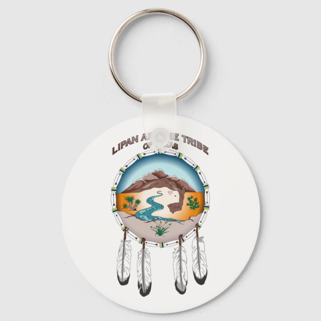 2,25-tums Basic Round Tribal Shield-Nyckelring Nyckelring (Framsida)