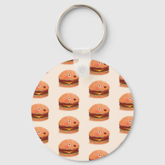 2,25-tums CUTE LYCKLIG BURGERS-nyckelledja (Basic  Nyckelring