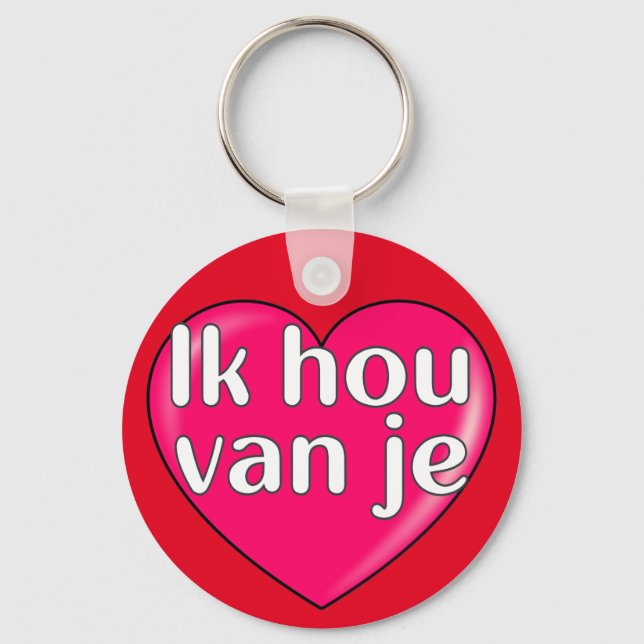 2,25-tums grundläggande nyckelkedja för knappar nyckelring (Framsida)