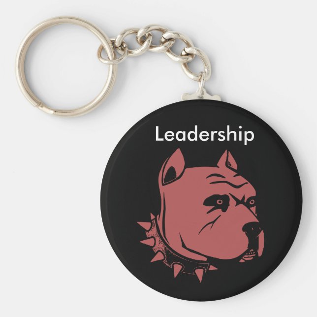 2,25-tumsknappsnyckelkedja i Pitbull Design Nyckelring (Framsidan)