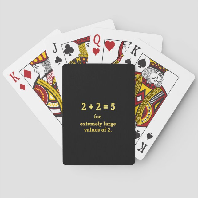 2 + 2 = 5  Rolig mattenörd Casinokort (Baksidan)