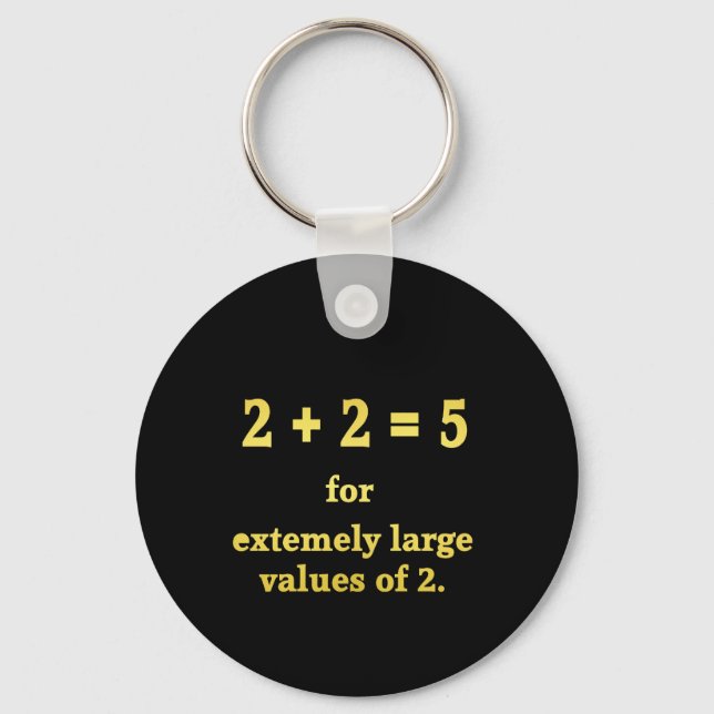 2 + 2 = 5  Rolig mattenörd Nyckelring (Framsida)