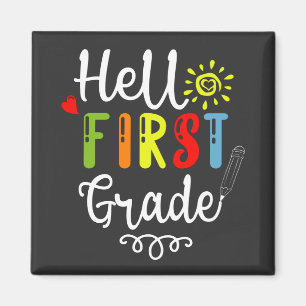 2/2- Hej First Klass Shirt, första Klass Studenter Magnet