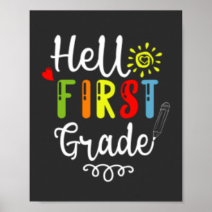 2/2- Hej First Klass Shirt, första Klass Studenter Poster