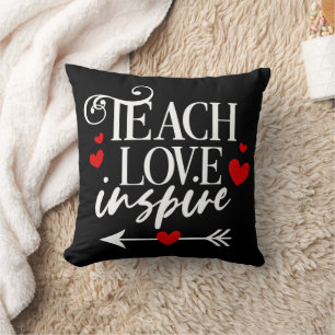 2/2 Teach Kärlek Inspire Shirt kindergarten Lärare Kudde