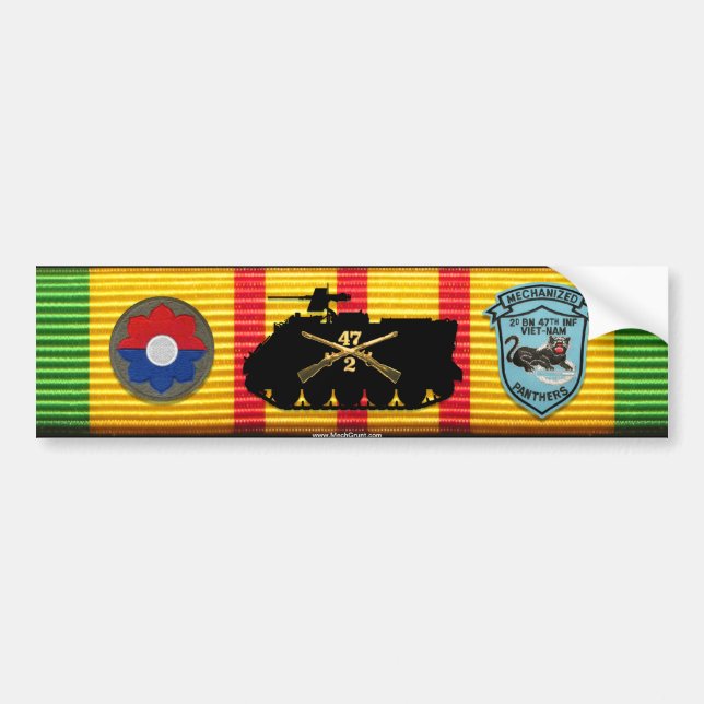 2/47:e inf. M125A1 Gammal Patches-dekal Bildekal (Framsidan)