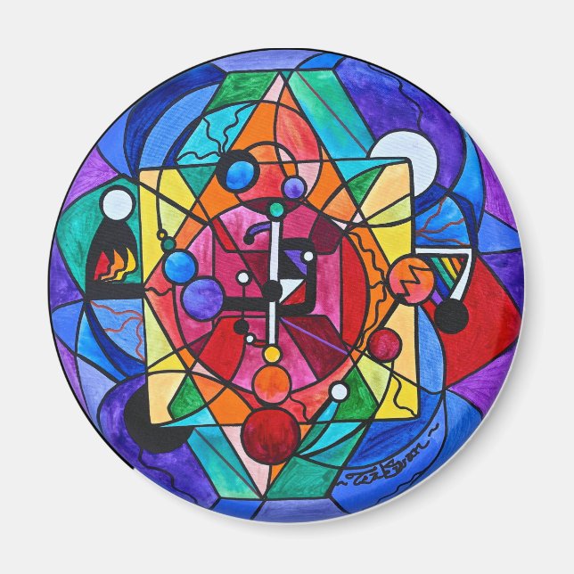 2,4-tums runda magnet av "Argarian Divine Order Gr (Framsidan)