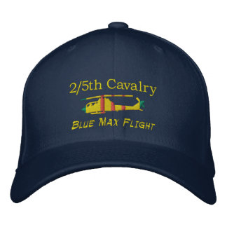 2/5: Cavalry Blue Max AH- 1G Cobra Embroized Hat Broderad Keps