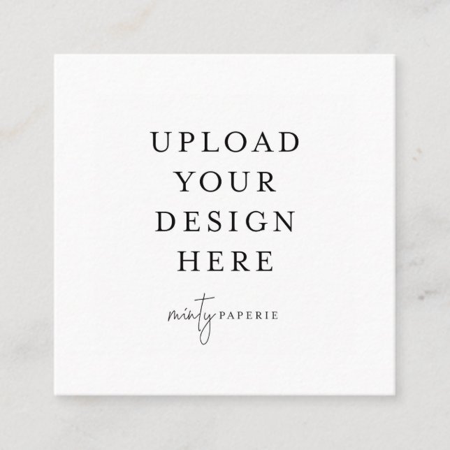 2,5-tums x 2,5-tums fyrkantskort fyrkantigt visitkort (Framsida)