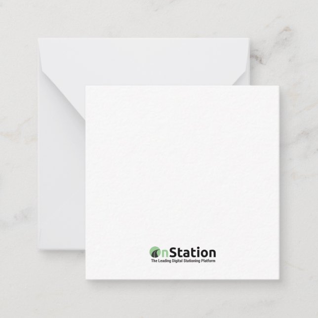 2,5-tums x 2,5-tums platt anteckningskort (Framsida)