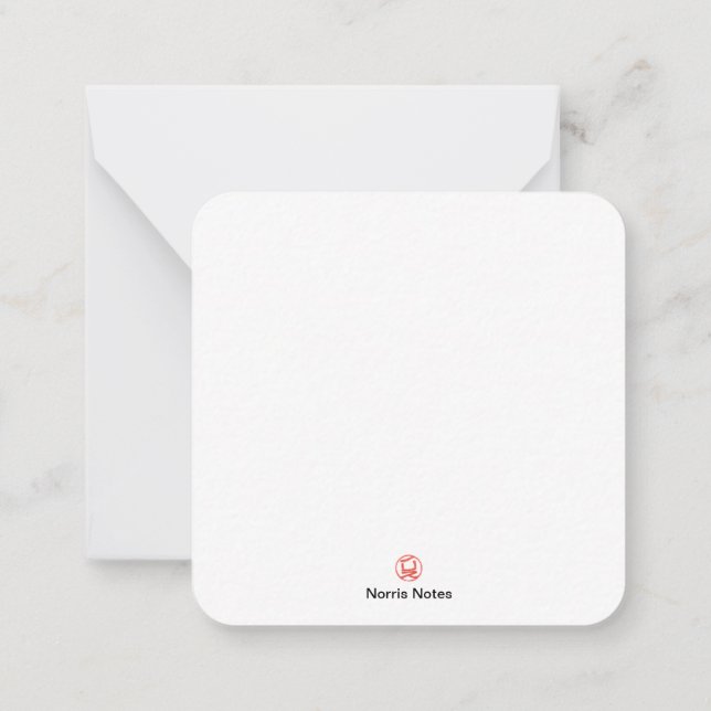 2,5-tums x 2,5-tums platt anteckningskort (Baksida)