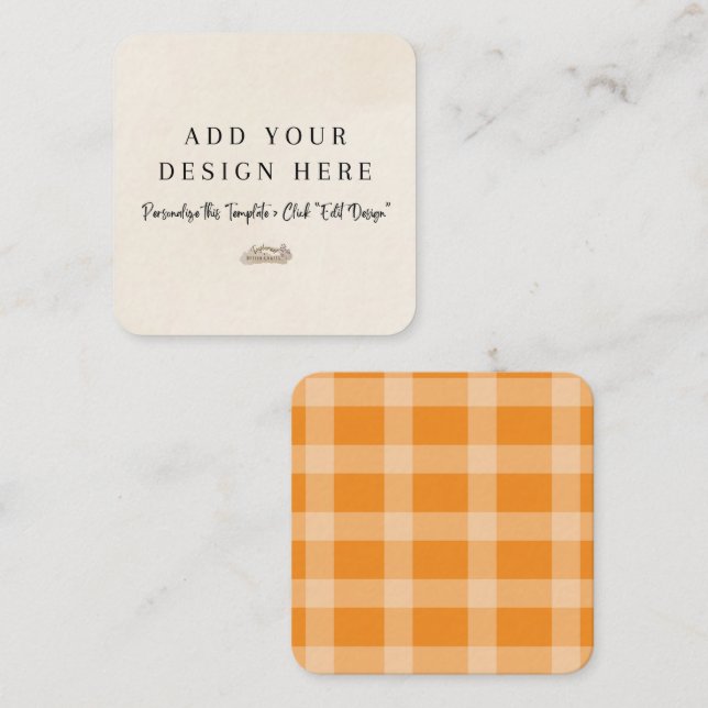 2,5-tums x 2,5-tums rundat höljeskort tilläggskort (Fram/baksida)