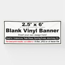 2,5' x 6' Design din egen banderoll