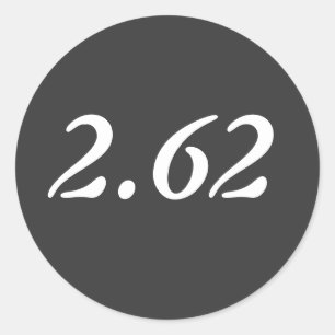 2.62 Minimalistisk maratonfästare Runt Klistermärke