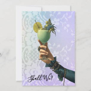 *~* 2 A101 Cocktail FOTO  Utsmyckad  MÖHIPPA I Inbjudningar