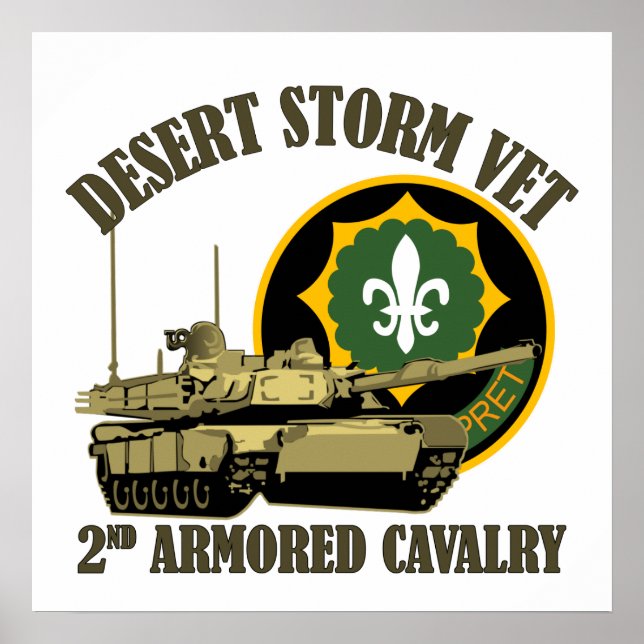 2:a ACR Desert Storm Vet M1-Tanken Poster (Framsidan)