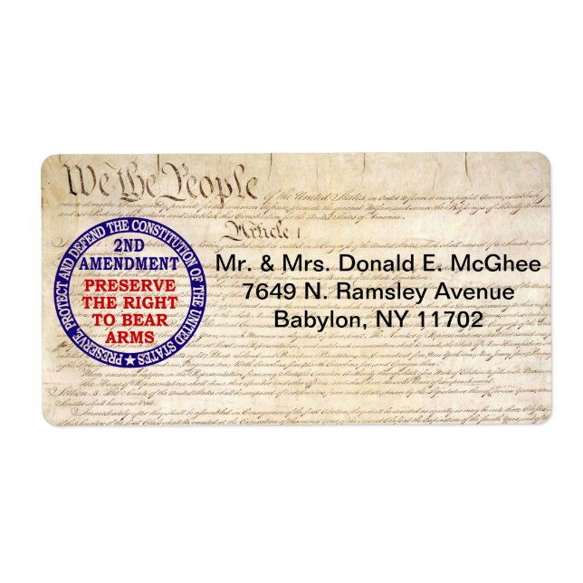 2:a ändringen Cirkel Behålla och Arm Fraktsedel (Framsidan)