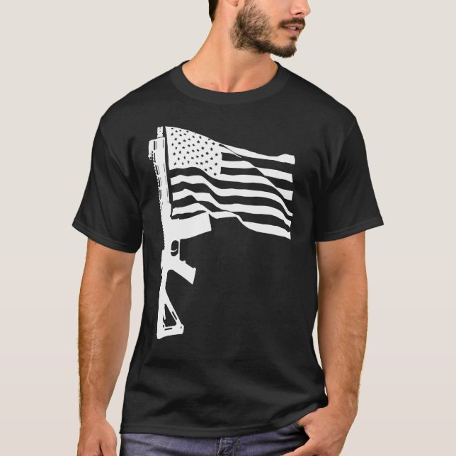 2:a ändringen Sydamerika USA Patriotic 1 T Shirt (Framsida)