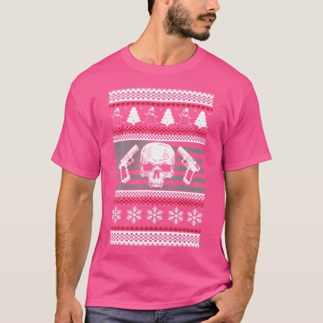 2:a ändringen Ugly jul Julafton Guns T Shirt (Framsida)