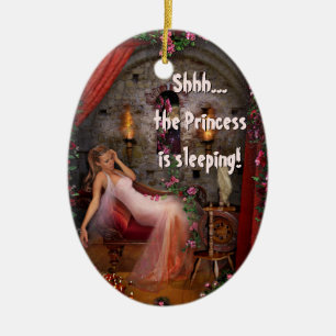 2:a anpassadet Princess Door Hanger Julgransprydnad Keramik