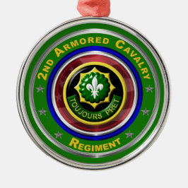 2:a Armored Cavalry-julen Julgransprydnad Metall