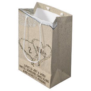 2:a årsdagen av Beach Hearts Medium Gift Bag