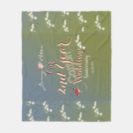 2:a årsdagen av bomullsdagen i Bröllop Fleecefilt