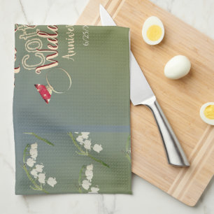 2:a årsdagen av bomullsdagen i Bröllop   Kökshandduk