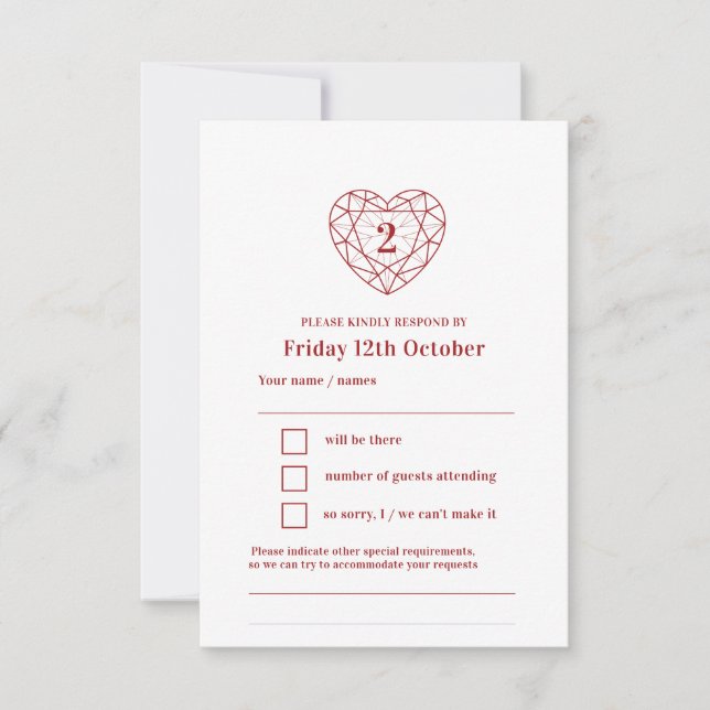 2:a årsdagen av hjärtsvar OSA Kort (Framsida)