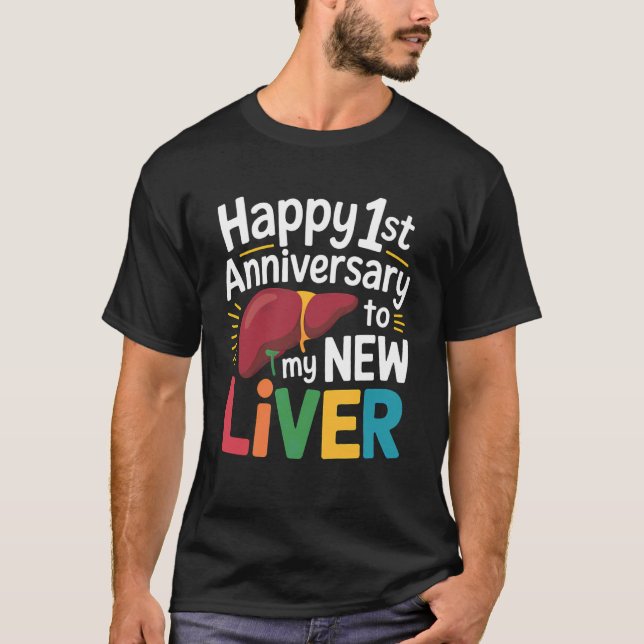 2:a årsdagen Levertransplantation överlevande 2 T Shirt (Framsida)