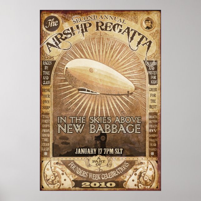 2:a Babbage Airship Regatta Poster (Framsidan)