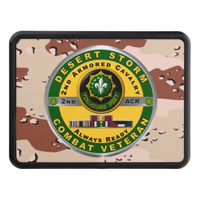 2:a beväpnade kavalleriregim Desert Storm Veteran Dragkroksskydd (Framsidan)