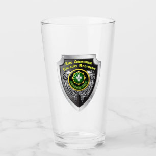 2:a beväpnade kavalleriregim Shield Vinge Glass Ko Glaskopp