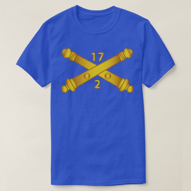 2:a BN 17:e Fält-artilleriet Regt wo Txt T Shirt (Design framsida)